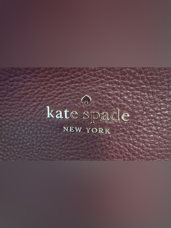 Kate Spade Burgundy Pebbled Leather Backpack with Front Zip Pocket NWT main image 7